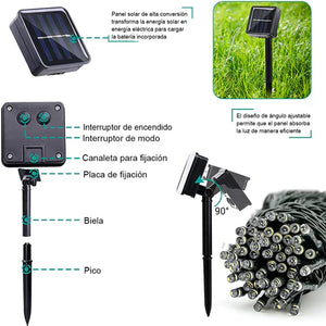 LUSES NAVIDEÑAS CON PANEL SOLAR ( 25 cm )